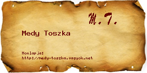 Medy Toszka névjegykártya